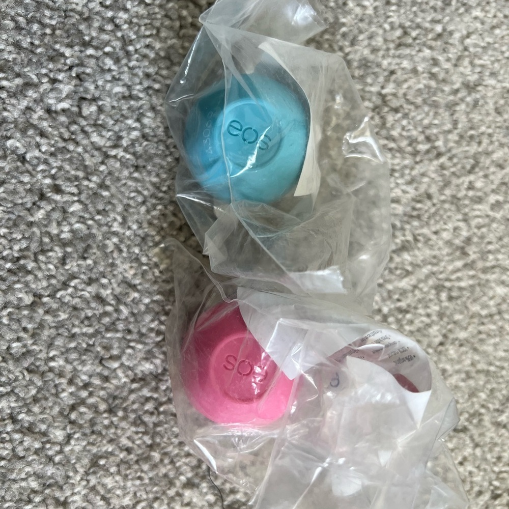 eos Pink and Blue Lip Balm